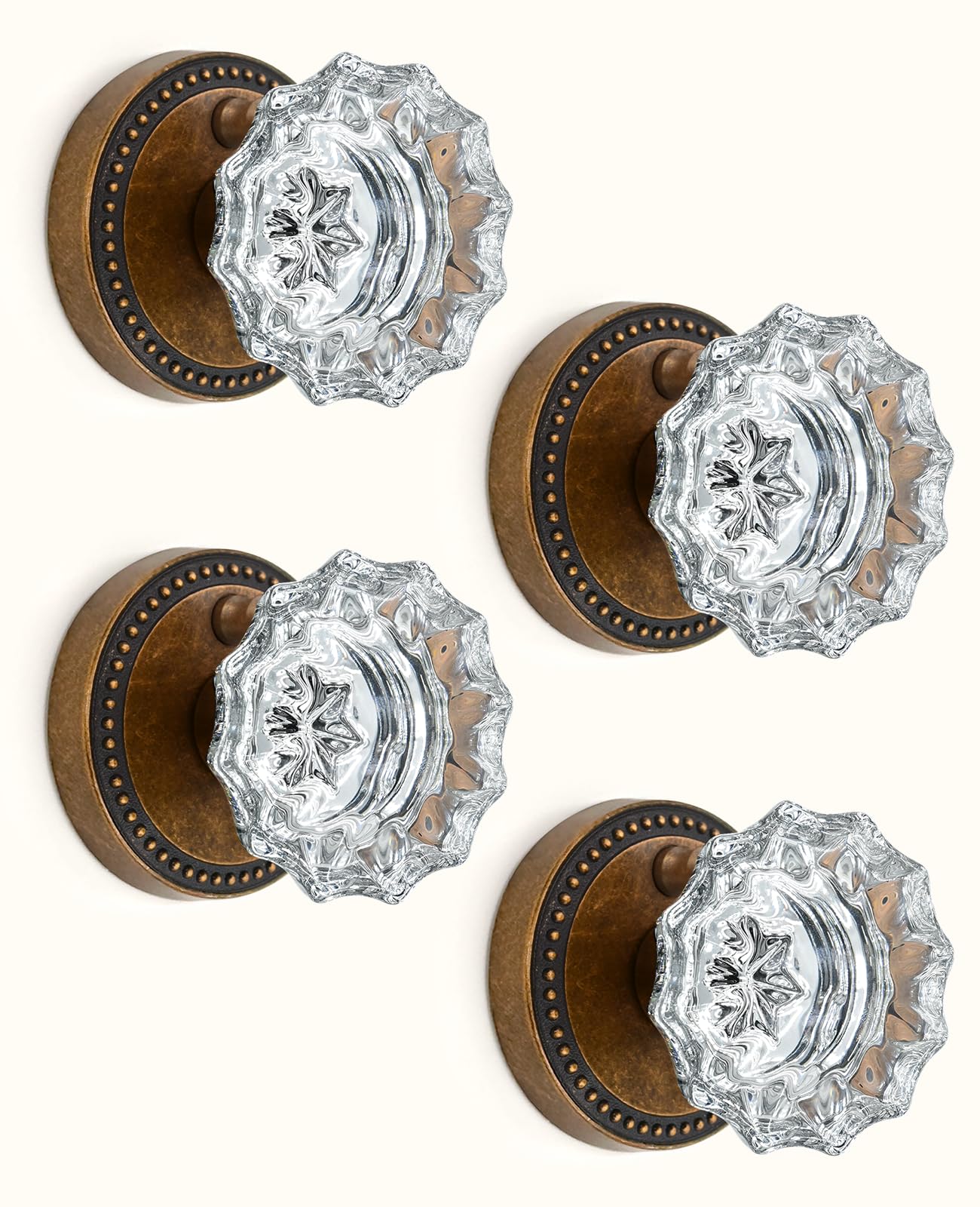 Champagne Bronze Privacy Door Knobs - 6 Pack -17