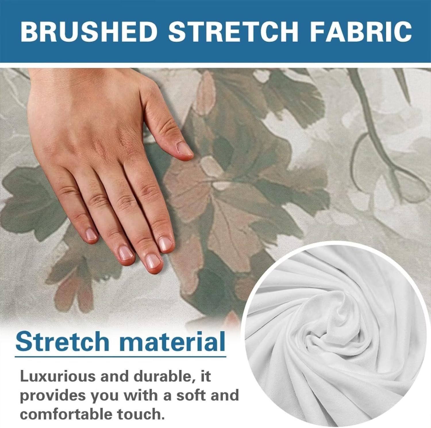 FOR U DESIGNS Branch Recliner Chair Covers 4-Piece Elastic Sofa Slipcover Stay in Place with Side Pockets Universal Fit Washable Scratch Proof Chew Resistant