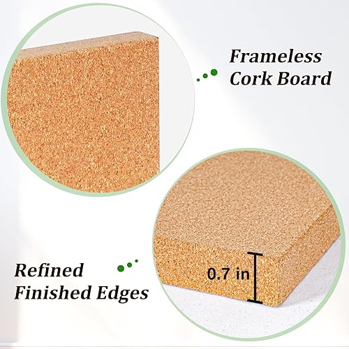 Vista 65 de DOLLAR BOSS - Tablero de corcho negro con lino de doble cara de 16 x 12 pulgadas, para paredes, marco de madera, para colgar, tablero de corcho