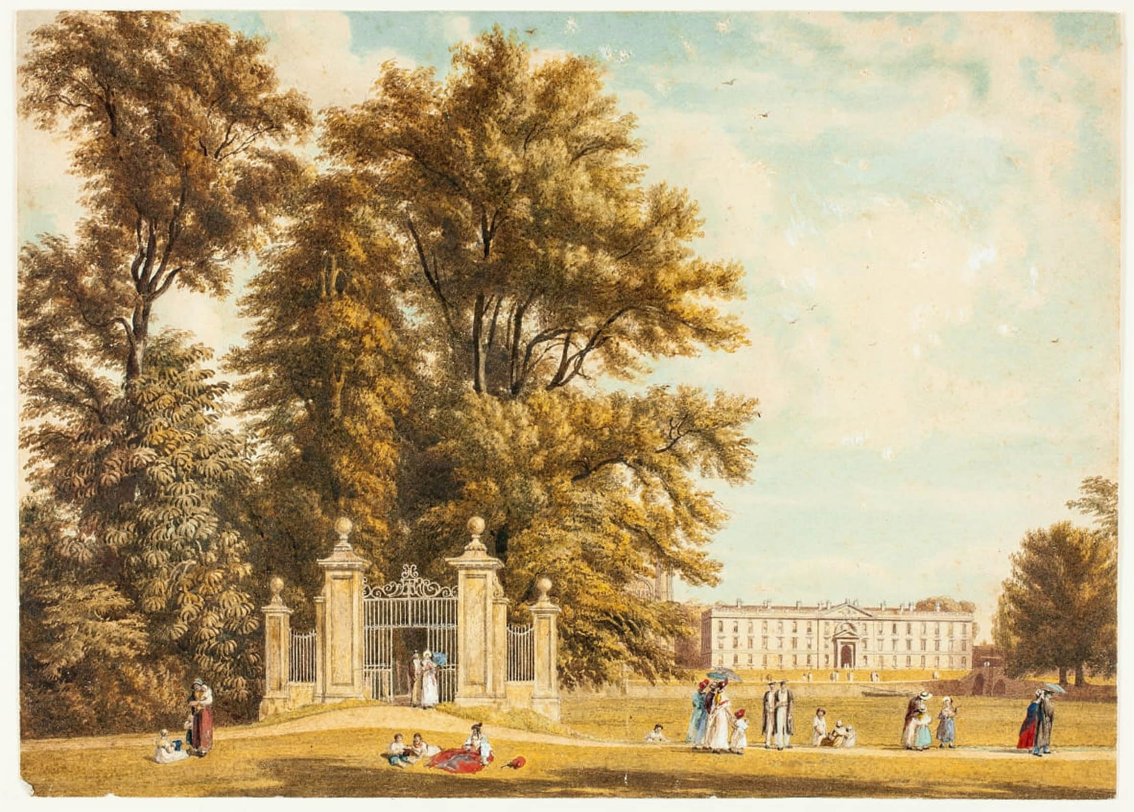 POSTERIIk Famous Animal Posters Vintage Picture Entrance to the Avenue From Clare Hall by William Westall Modern Wall Decor for Home Decor 60x90cm
