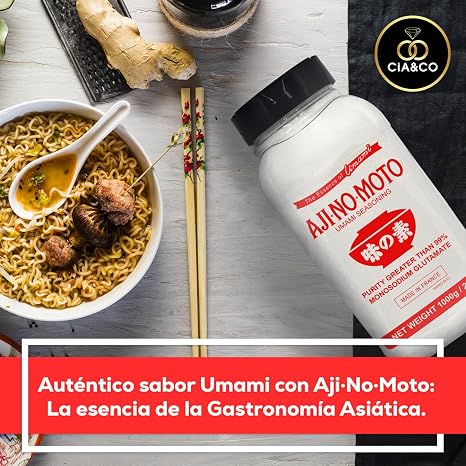 Ajinomoto Monosodium Glutamate 1 kg + Special Dosing Container Umami Seasoning Powder with Monosodium Glutamate (MSG) (1 x 1000 g)