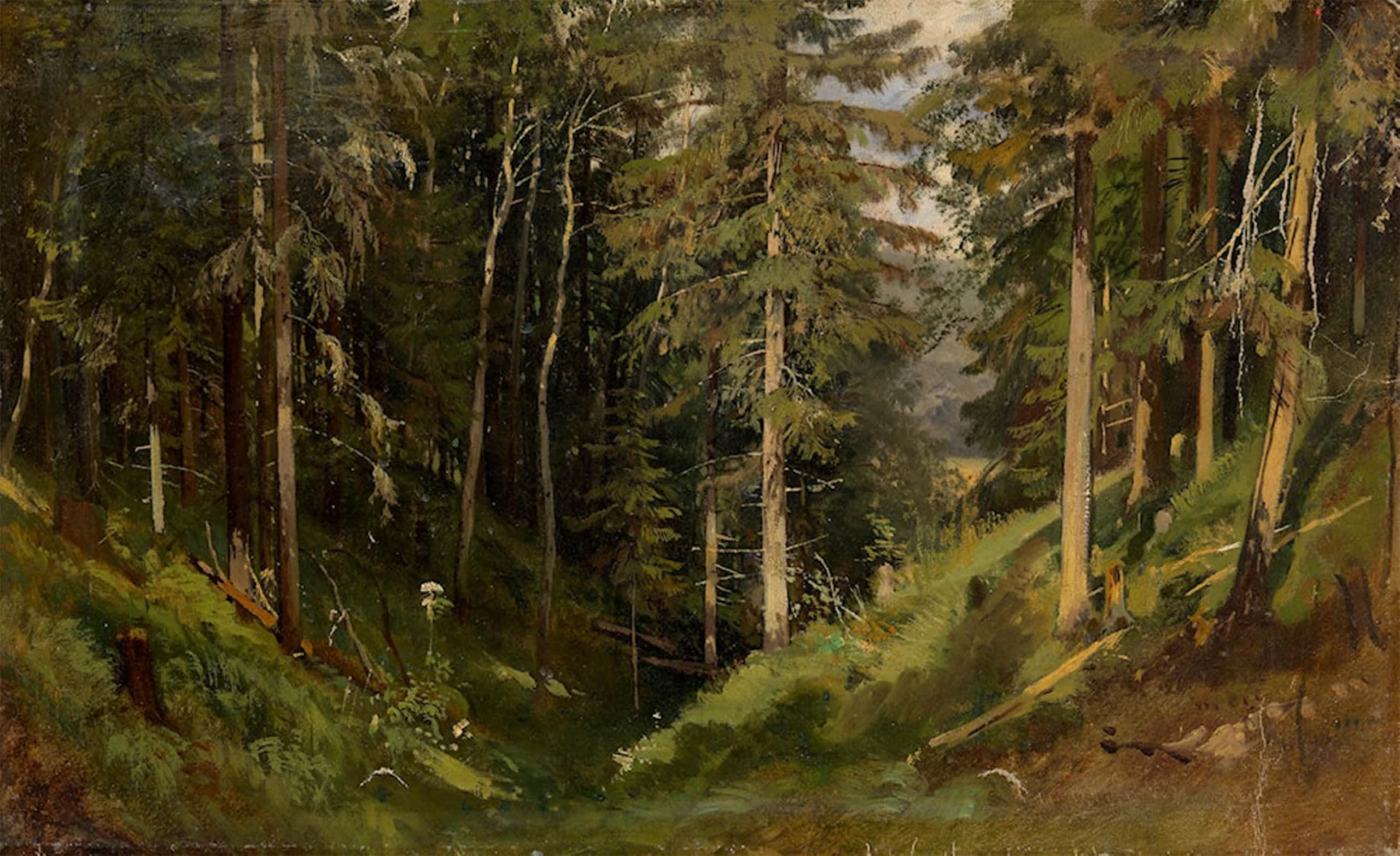 SERENDIPITP Retro Picture Poster Wall Art Pictures Painting Forest Clearing by Ivan Shishkin Wall Art Canvas Print for Wall Decor 60x90cm