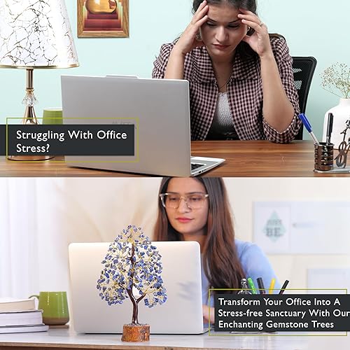 Miniatura 6 de Árbol de lapislázuli, árbol de piedras preciosas, árbol bonsái, decoración de meditación, árbol de la vida, decoración espiritual, regalos de reiki,