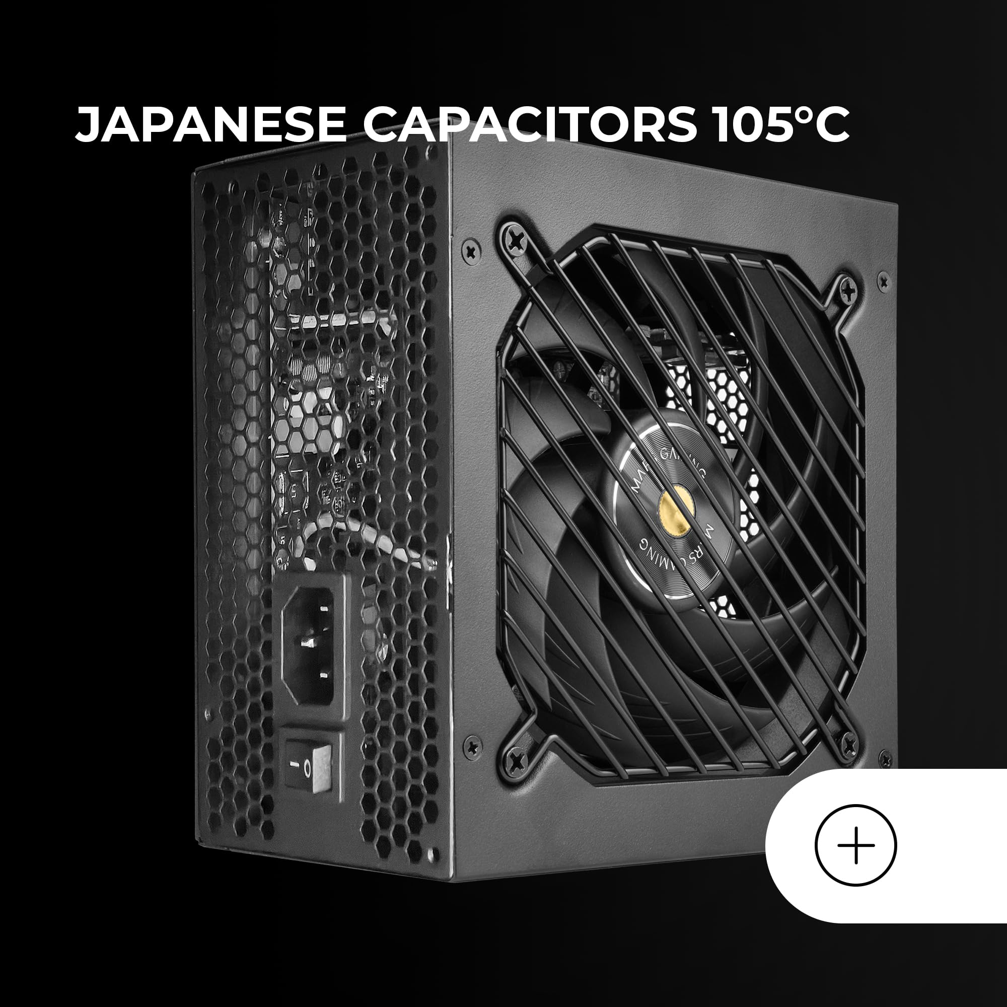 Mars Gaming MPB650SIM PC-Netzteil ATX 650W Full Modular 7 Jahre Garantie | 80Plus Bronze 230V EU 90%, SI-Lüfter 120mm, Technologien AI2-RPM, DC-DC und SMD, ATX 3.1, Karbonfaser-Kabel, Schwarz