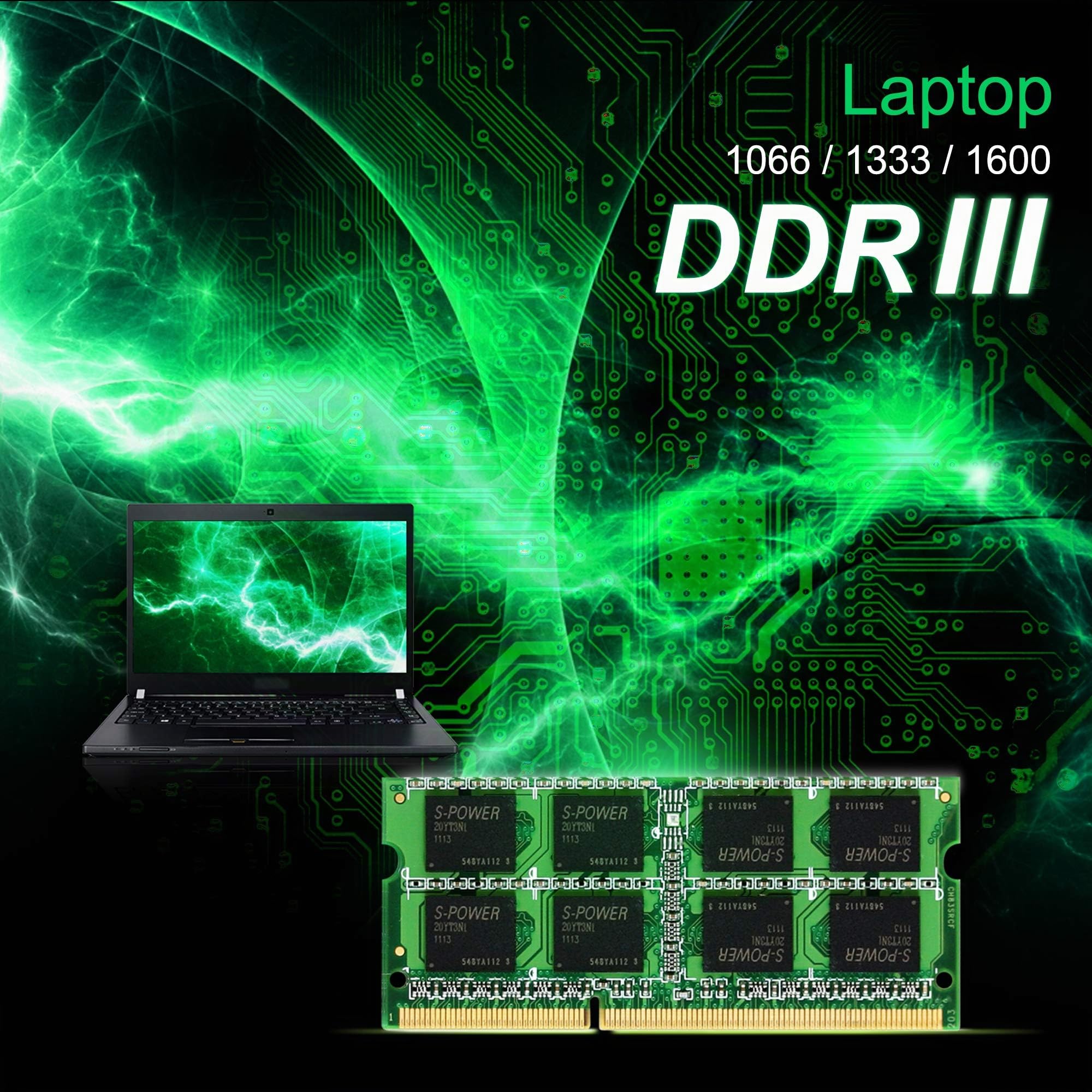Silicon Power - Modulo di memoria per laptop DDR3 da 8 GB, 1600 MHz (PC3 12800) CL11 a 204 pin da 1,35 V SODIMM, bassa tensione e risparmio energetico