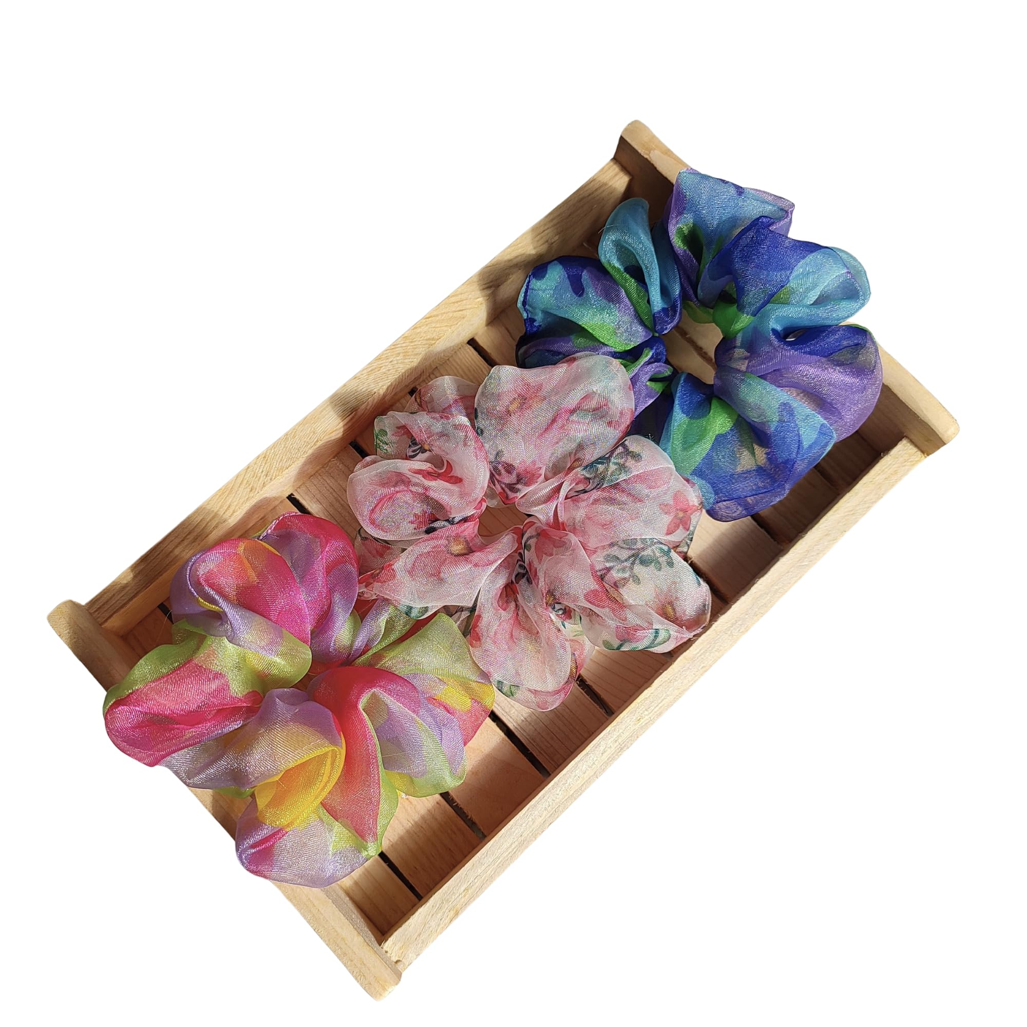 Organza Scrunchies for Women, Gift hamper for Women, same colors as image-image-23