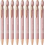 Aozora Mothers Day Cadeaux Maman Cadeaux d'anniversaire Aimer maman Stylos de bille écriture lisse 2-in-1 Stylus Style rétractable stylo à bille avec pointe Styles, Stylo de bureau en métal pour écrans tactiles