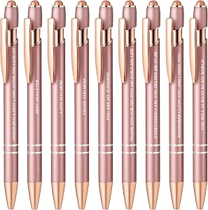 Aozora Mothers Day Gifts Mom Birthday Gifts Love mom Ballpoint Pens Smooth Writing 2-in-1 Stylus Retractable Ballpoint Pen with Stylus tip, Office Decor Metal Stylus Pen for Touch Screens