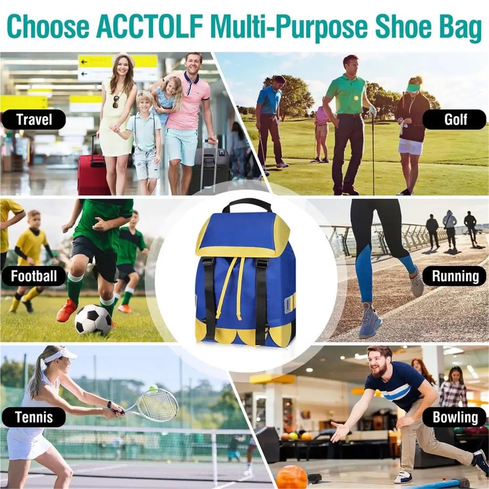 Schuhträger-Sneakertasche for Golfzubehör, atmungsaktive Schuhtasche, Tragetaschen mit Kordelzug, Sportschuh-Organizer for Frauen Für Fitness