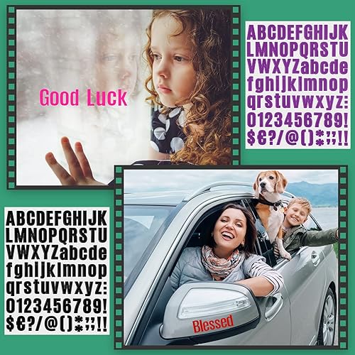 Miniatura 7 de Kit de 24 hojas de letras de vinilo autoadhesivas, números de buzón, calcomanías impermeables para números de dirección, números de dirección,