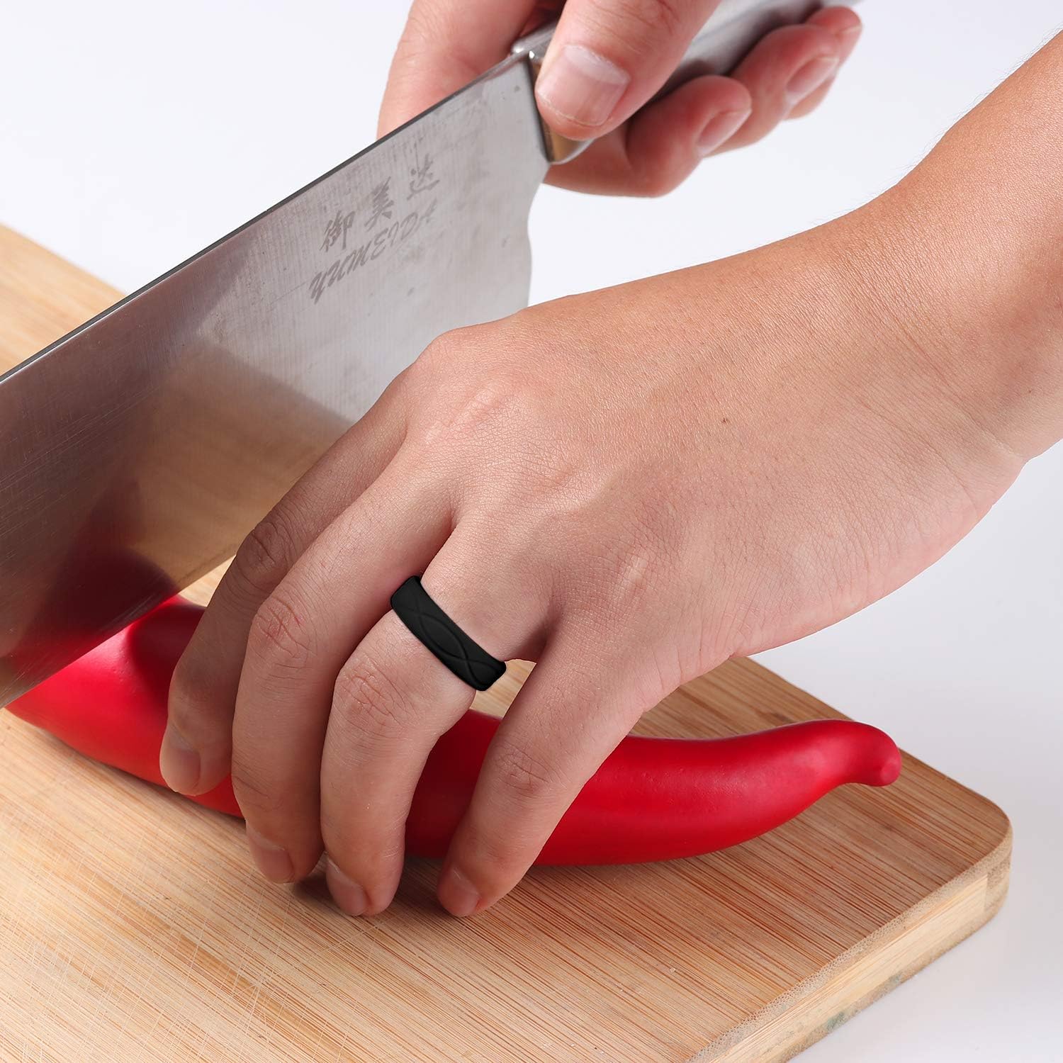 SANXIULY Womens Silicone Ring&Rubber Wedding Bands for Workout and Sports Width 5mm : Sports & Outdoors