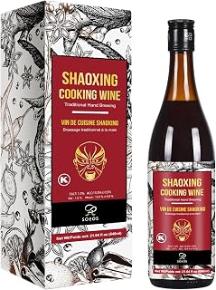 SOEOS Shaoxing Rice Wine - Authentic Chinese Cooking Wine, Shao Hsing Rice Wine 21.64 fl oz for Stir-Fries & Marinades