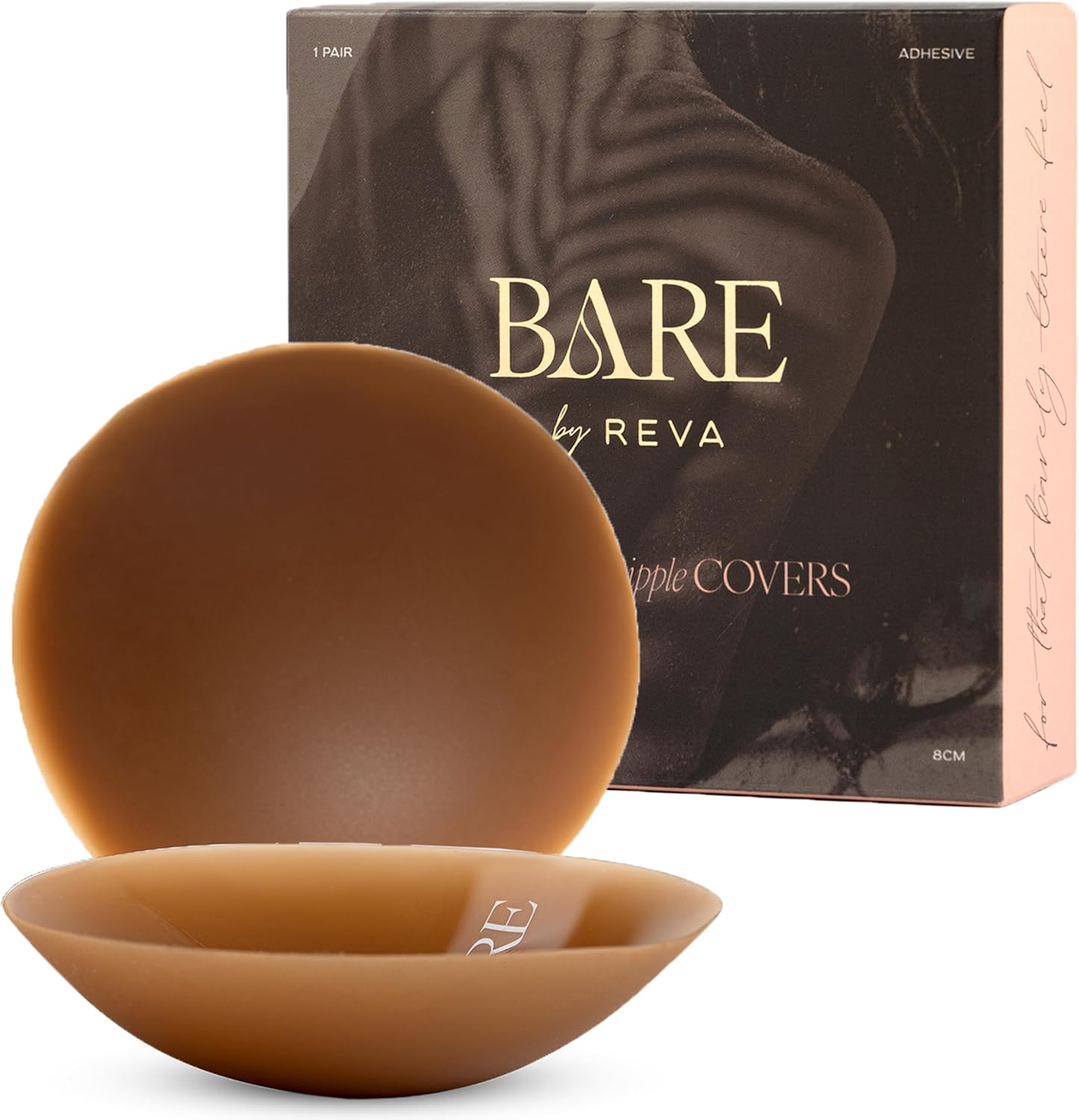 Premium Nipple Covers 100x Use - Adhesive Silicone Nipple Pasties with Travel Box - Soft Matte Reusable Pasties