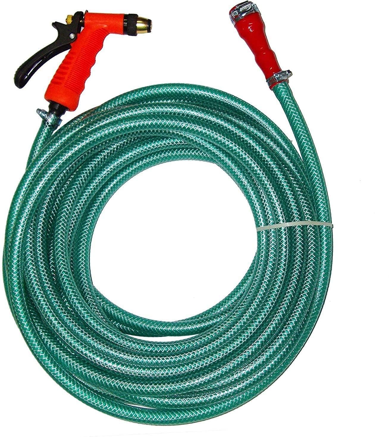 Vinayaka Agro Heavy Duty Braided Water Hose Pipe With Brass Nozzle High Pressure Spray Gun For Garden, Car Wash, Floor Clean, Pet Bath, Easy to Connect - 1/2" inch, 30 Meter. (B0D3WWN1CH) Amazon Price History, Amazon Price Tracker