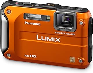 Panasonic Lumix DMC-TS3 12.1 MP Waterproof Digital Camera with 4.6X Optical Zoom and 2.7-Inch LCD, GPS, 3D (Orange)