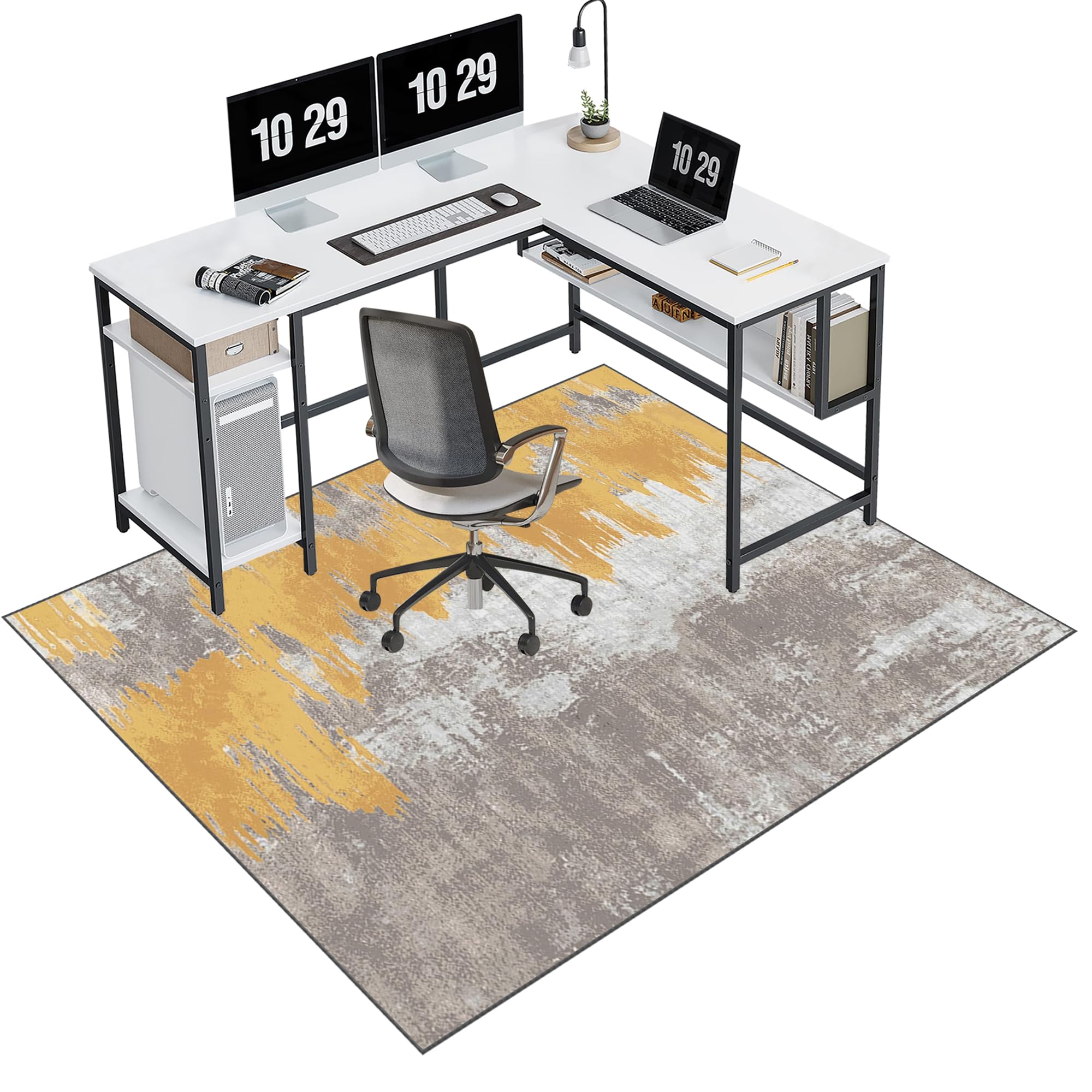 EYKWKB 160 x 200 cm Floor Protector for Rolling Chair Heavy Duty Office Chair Mat for Hard Floors Gaming Chair Mat Chair Mats for Carpeted Floors Durable Floor Protection Mat