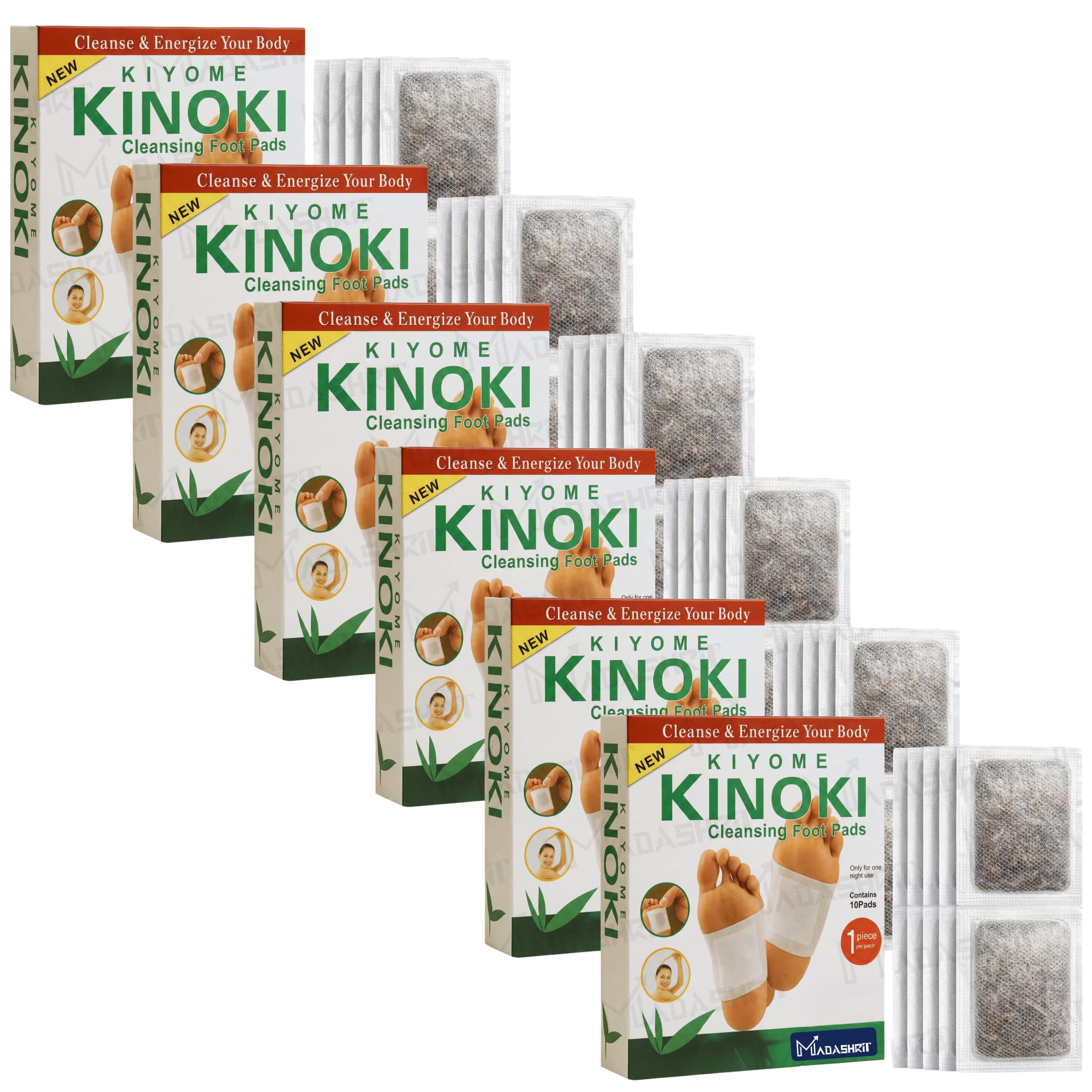 Kinoki Detox Foot Patch with Adhesive Sheets | Natural Herbal Foot & Body Detox Patches for Stress Relief, Relaxation, Deep Sleep & Pain Relief | 100% Organic Ingredients | Plant Based Ancient Formula Body Cleansing Wellness Pads (PACK OF 60)-image-0