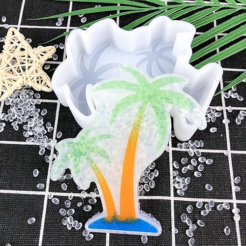 Miniatura 3 de Molde de silicona de coco con forma de onda marina para hacer jabón, cuentas aromáticas para automóvil, colgante, vela, resina