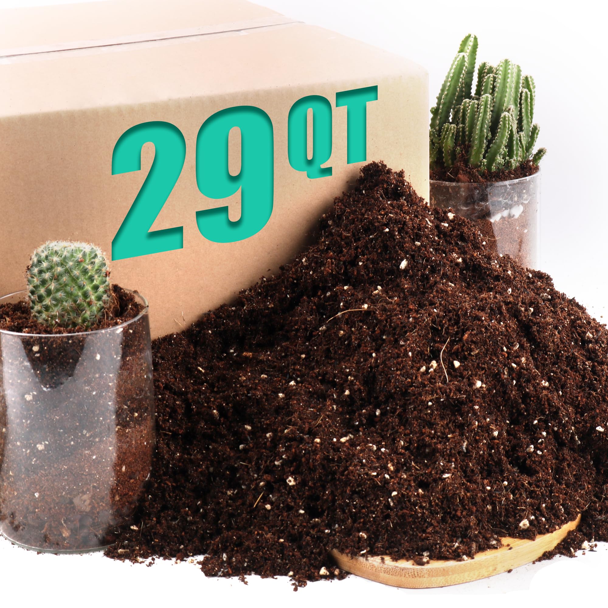 Potting Soil Mix - 29QT Soil for Indoor Plants, All Natural and Organic Plant Soil for Seed Starting, Loose and Breathable Garden Soil for Spices, Herbs & Vegetables