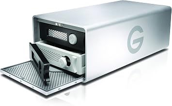 G-Technology 12TB G-RAID with Thunderbolt 3, USB-C (USB 3.1 Gen 2), and HDMI, Removable Dual Drive Storage System, Silver - 0G05753-1
