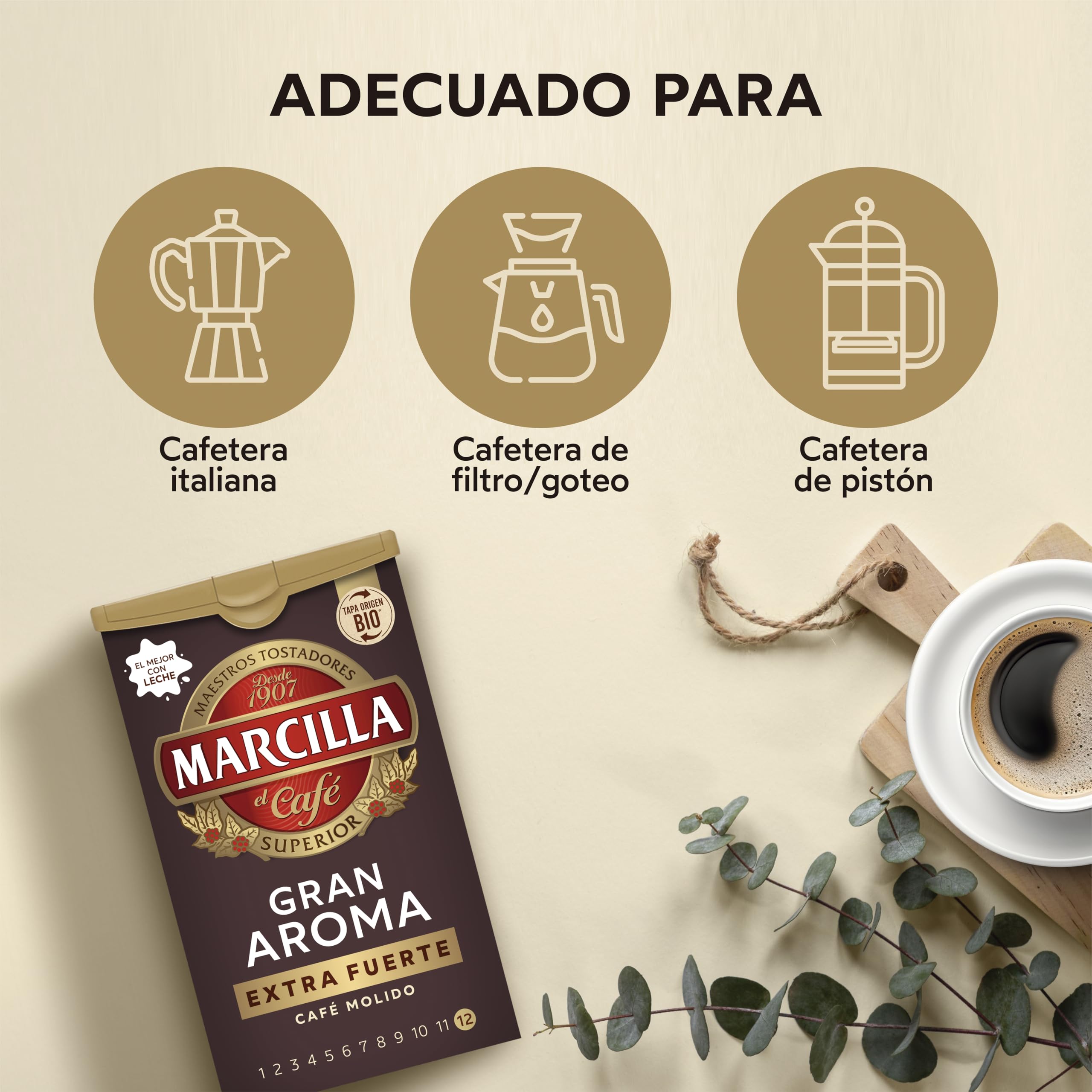 Marcilla Café molido Gran Aroma Extra Fuerte - 6 paquetes de 250 gr