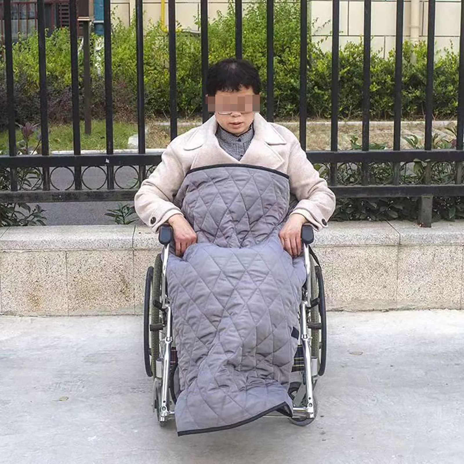 Manta de invierno para silla de ruedas, forro polar impermeable, cómoda, mantiene caliente la parte inferior del cuerpo y las piernas, saco de dormir cortavientos, funda de forro polar para silla de