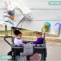 Vista 3 de Red de carga para cochecito, organizador de cochecito de bebé, red de carga de malla para espacio de almacenamiento adicional, gran capacidad