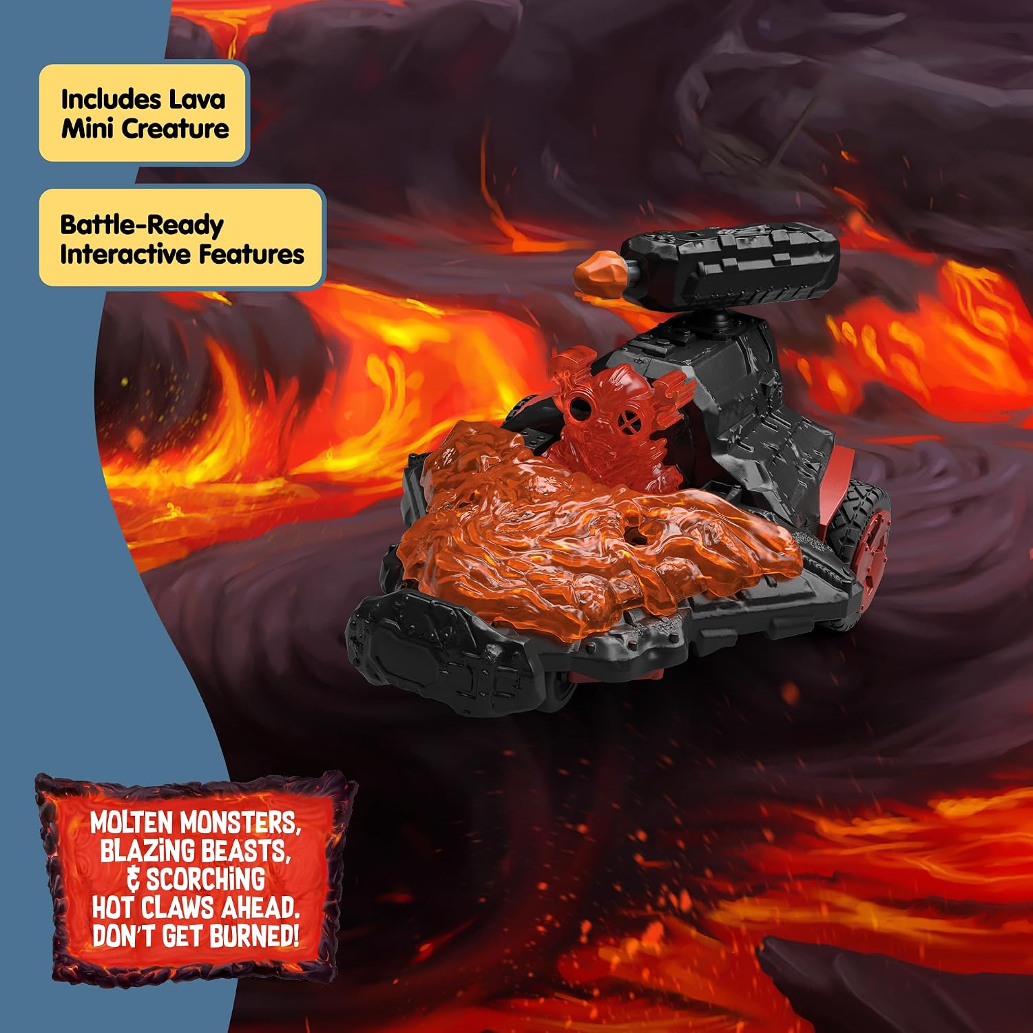 Schleich Eldrador Creatures - 15PC Lava Jet Vehicle with Mini Creature Playset - Kids Ages 7+ | 42663