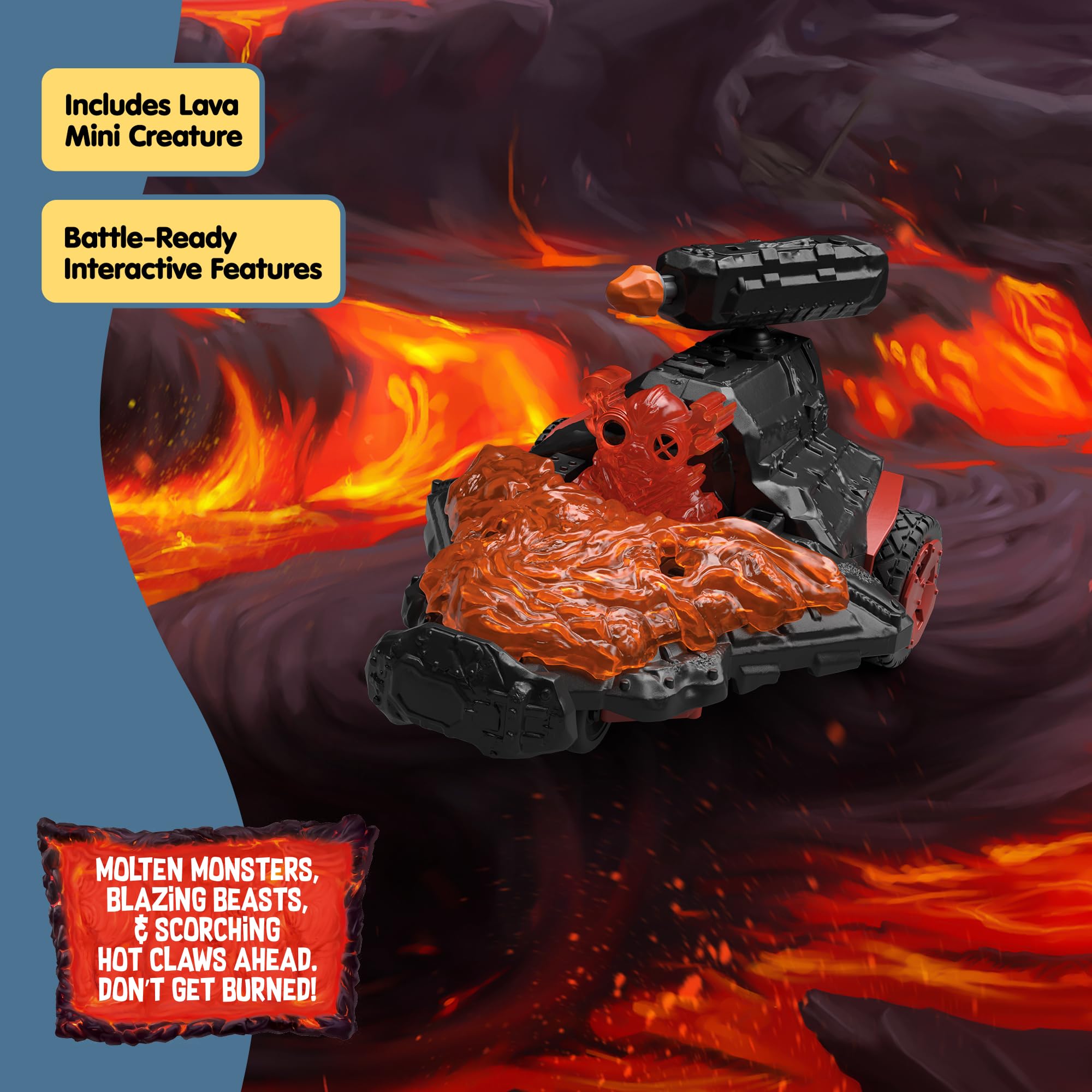 SCHLEICH 42663 Vehículo a reacción de Lava con minicriatura, da 7 Anni, ELDRADOR Creatures - playset, 15 Pezzi