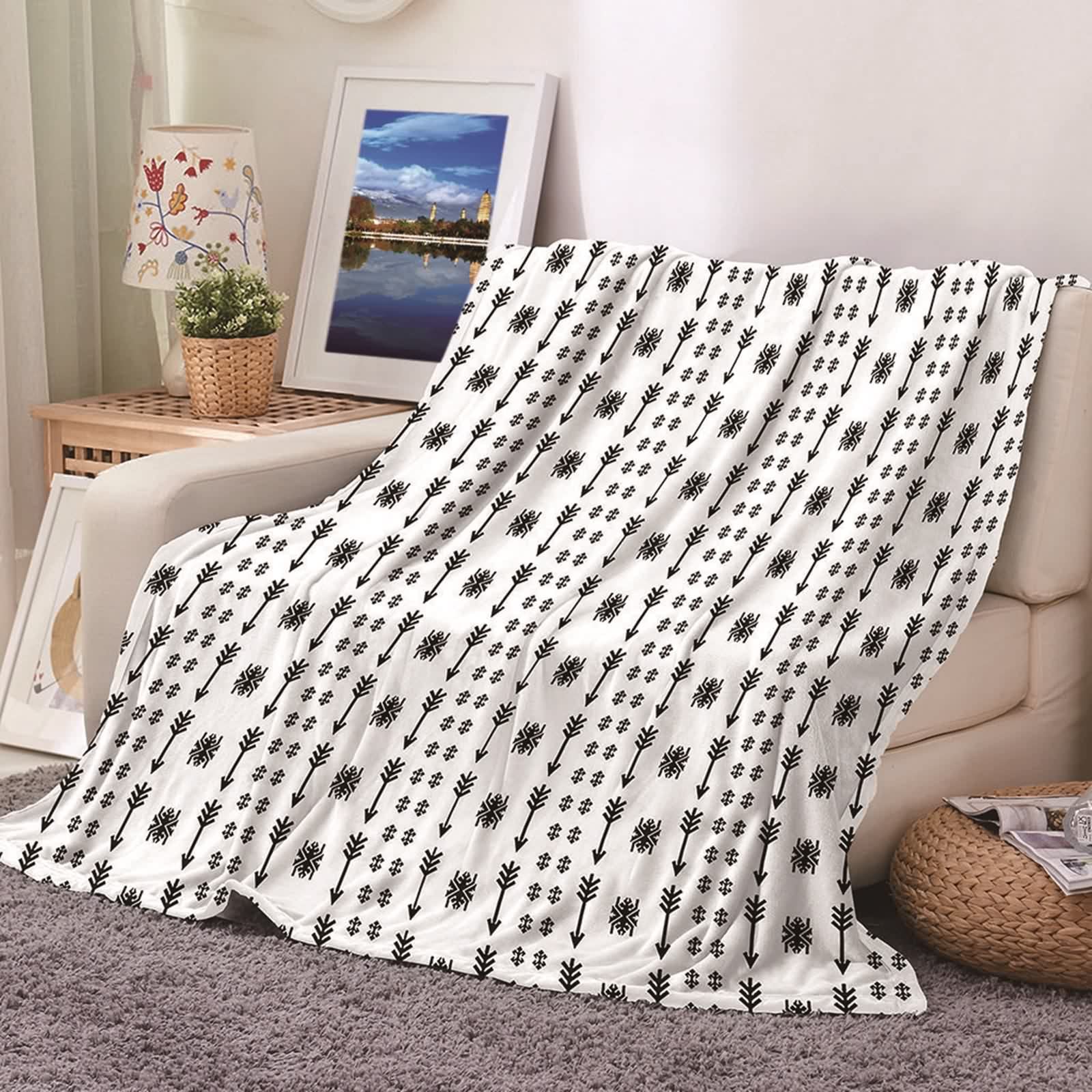 Couverture hiver flannel KnSam stop aux pieds froids grand plaid doux pour lit