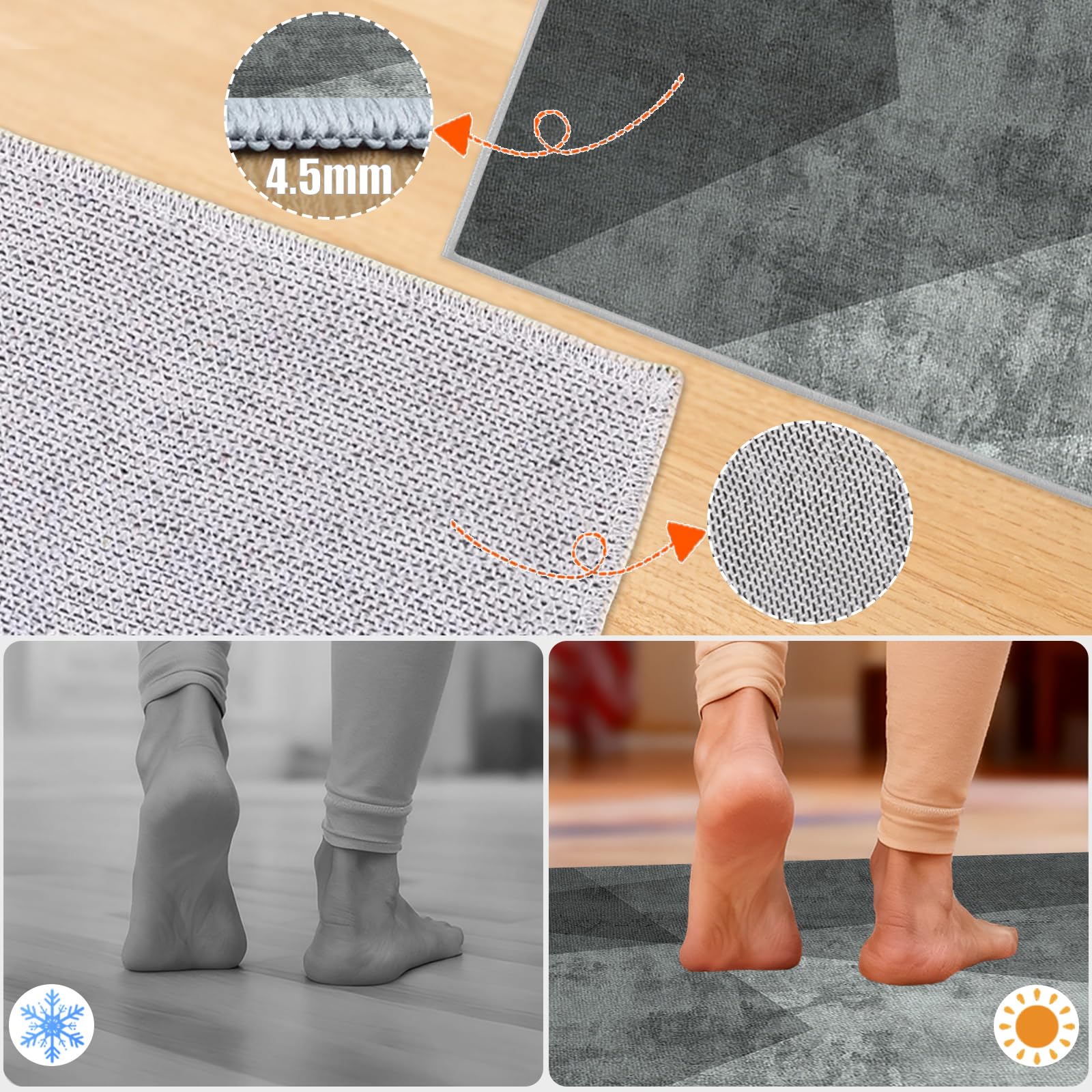 Protector Suelo Silla Ruedas Alfombra Silla Escritorio Antideslizante Alfombra Silla Gaming Alfombra Protectora Suelo para Silla de Oficina Lavable para Suelo Duro Baldosas 110x140cm