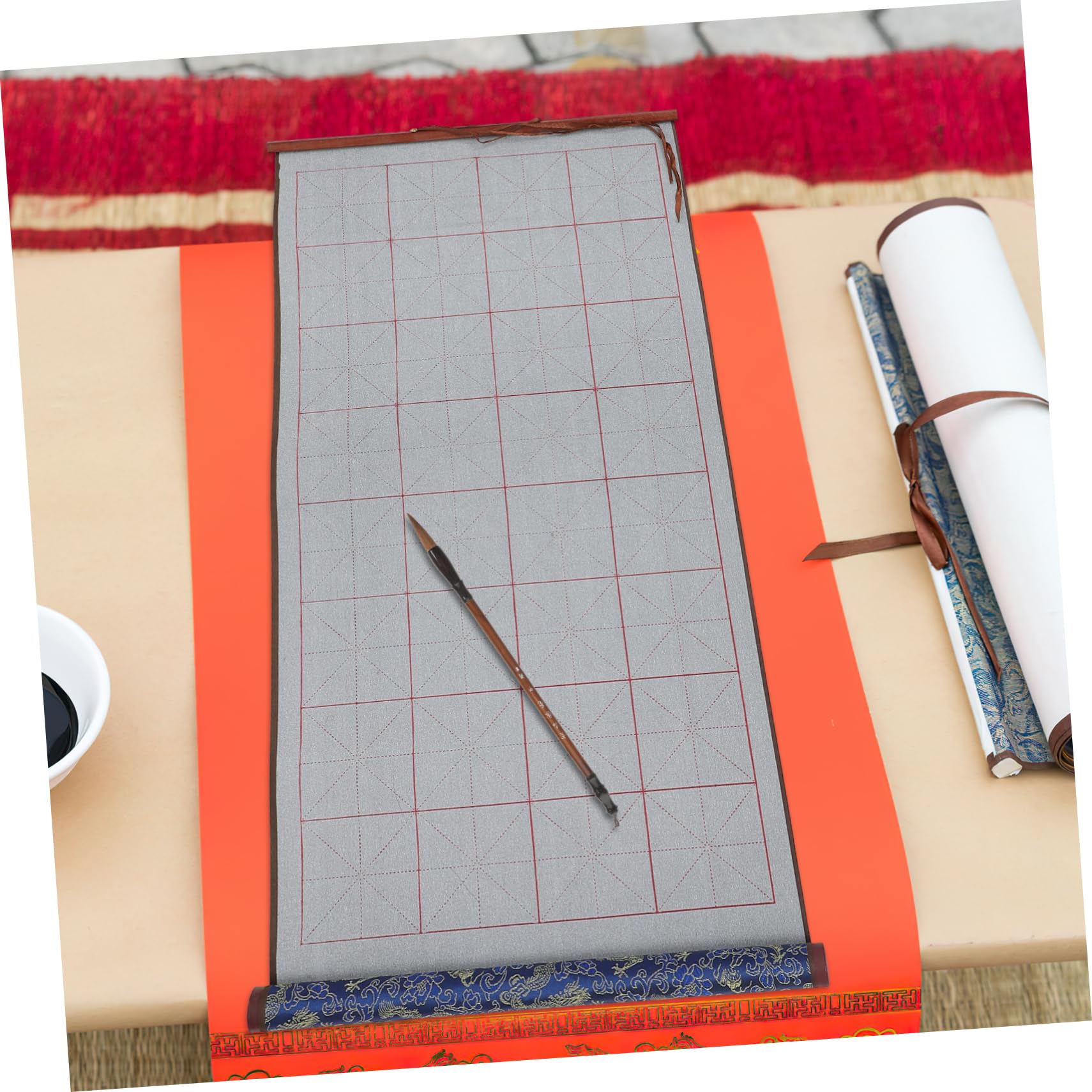 Housoutil Juego de Caligrafía Paño para Escribir Agua, Reutilizable y Portátil, para Principiantes, Práctica de Escritura y Pintura