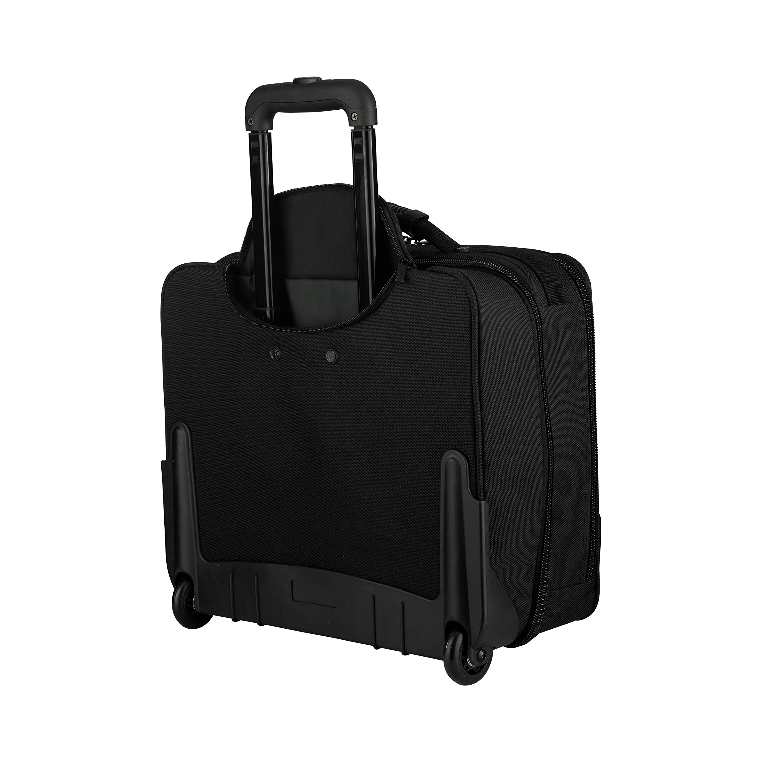 WENGER Spheria Trolley Sac pour Ordinateur portable 16 Pouces, Poche pour Tablette Tactile 10 Pouces, Porte-Documents à Roulettes, 22 l, Femmes Hommes, Bureau Voyages d’Affaires Uni, Noir, 605978