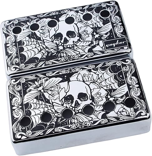 Miniatura 4 de Guyker Funda para pastilla Humbucker (espaciado de polos de 50mm52mm)  Juego de piezas de repuesto para puente de cuproníquel y marco de pastillas