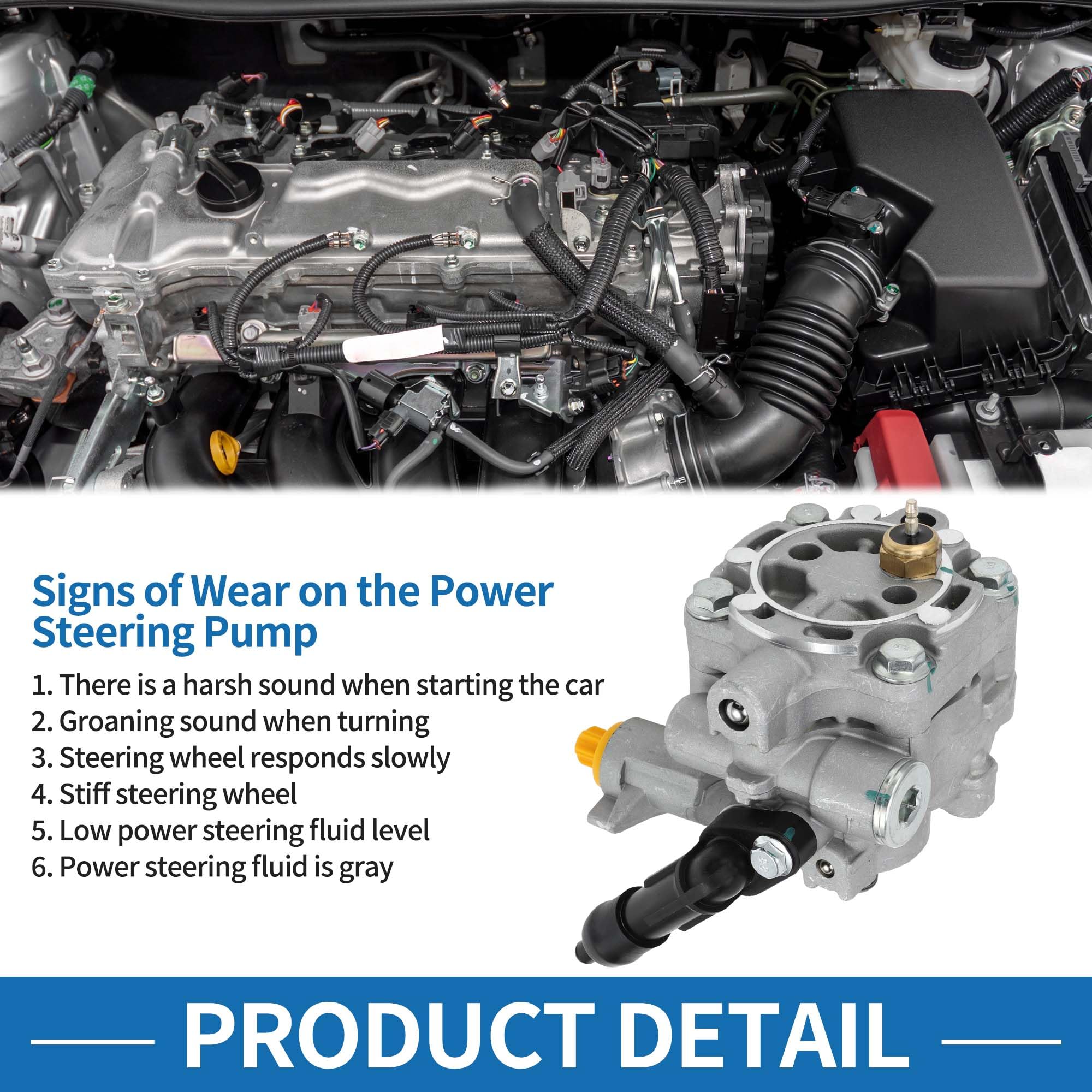 A ABSOPRO Pompa Servosterzo Per Subaru Forester 09-13 H4 2.5L 1 Pz