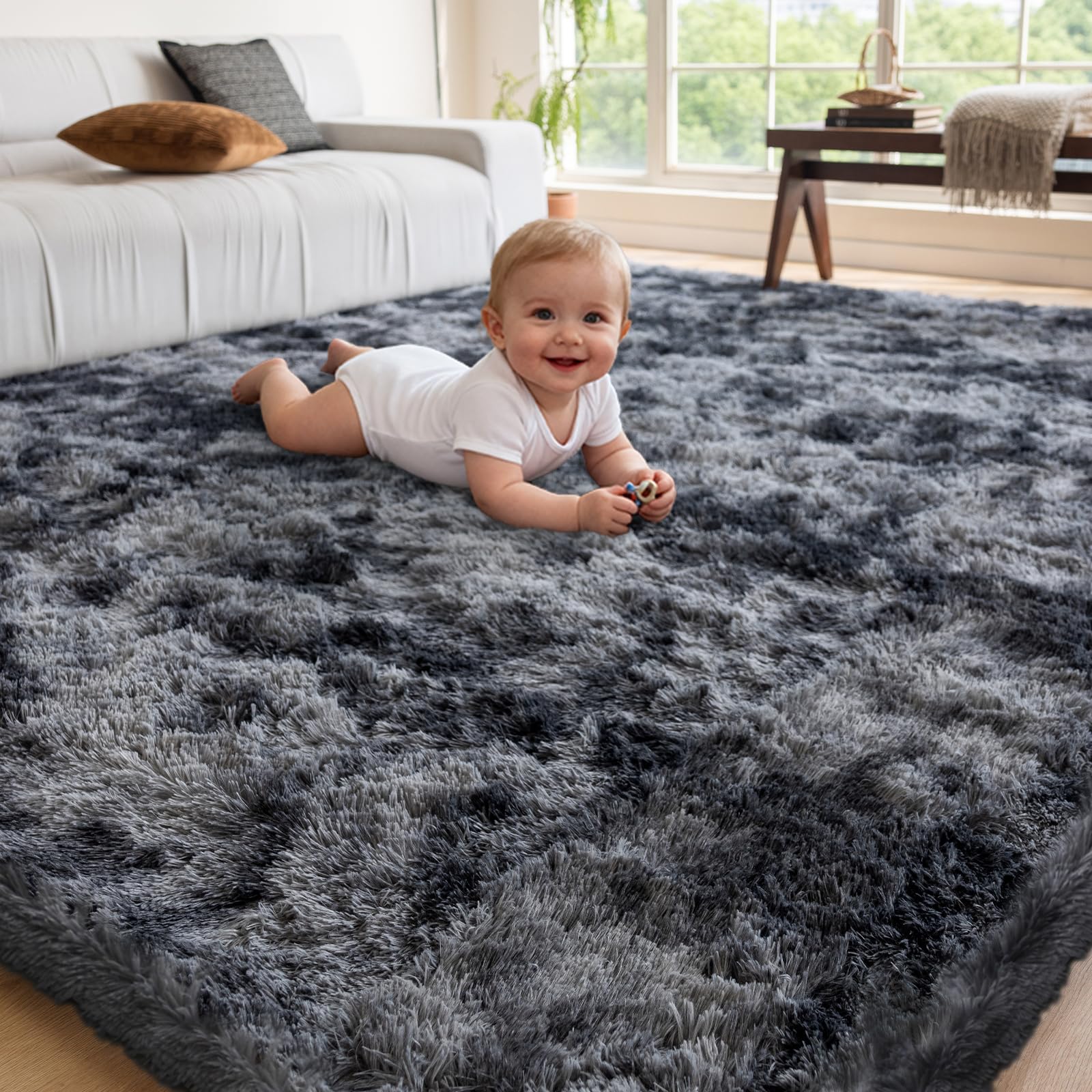 4x6 Area Rugs for Living Room Bedroom Soft Fluffy Shaggy Bedside Rug Indoor Floor Carpet for Kids Playroom