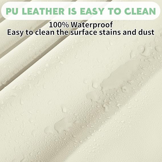 BALAPET Lash Bed Sheets Non-Sticky Sugaring and Waxing Pad Wipeable and Waterproof PU Leather Massage Table Cover Suitable for Grafting Eyelash Beds Massage Tables,SPA,Beauty(White)