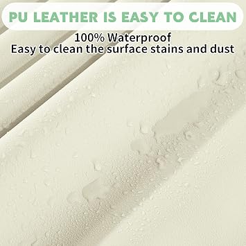 BALAPET Lash Bed Sheets Non-Sticky Sugaring and Waxing Pad Wipeable and Waterproof PU Leather Massage Table Cover Suitable for Grafting Eyelash Beds Massage Tables,SPA,Beauty(White)
