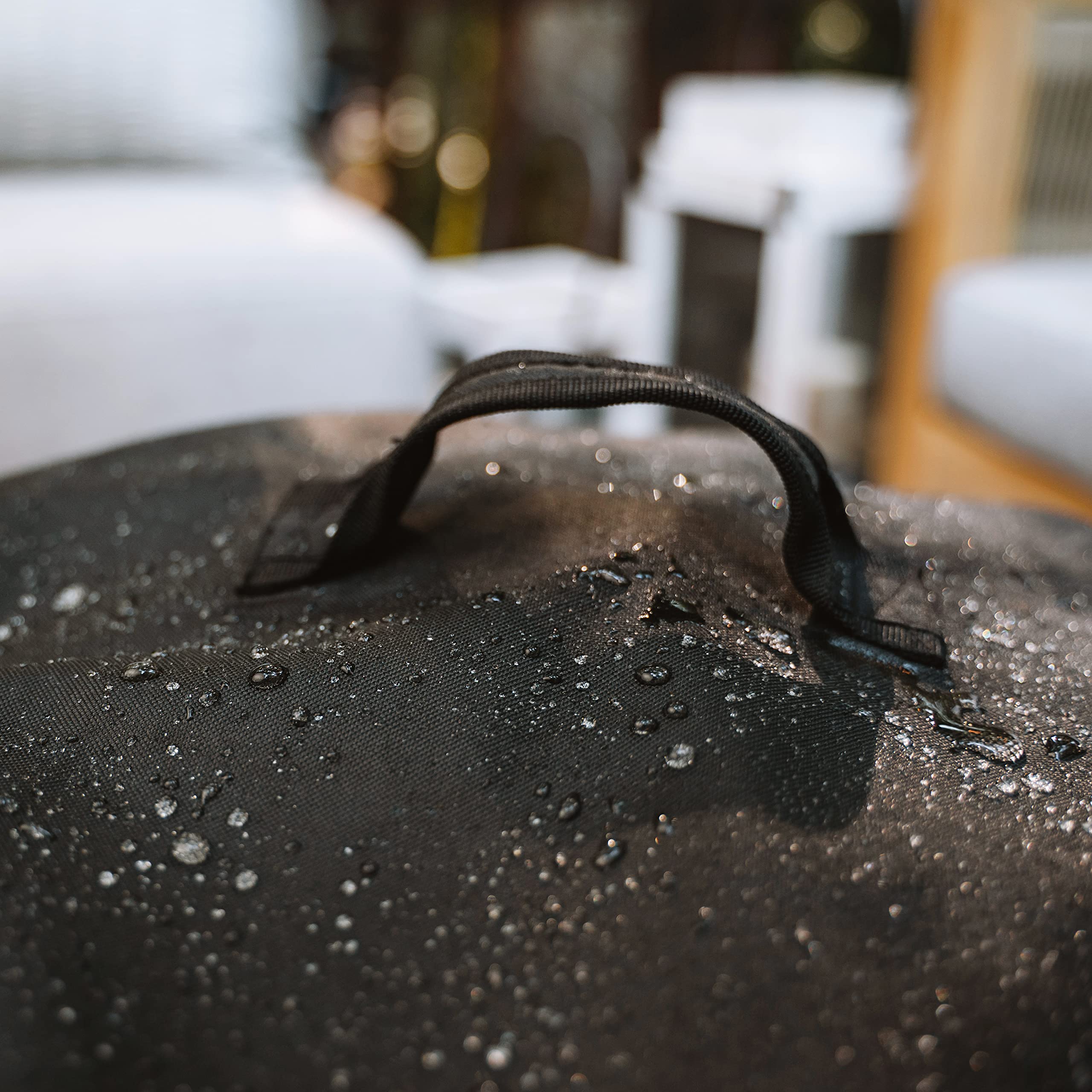 Solo Stove Schutzhabdeckung für Feuerschale Bonfire | Zubehör für Outdoor Feuerstelle Rund, Winterfest, Wasserdicht, Abdeckung bei Regen, PVC-beschichtetes Polyester, Verstärktes Dach, Schwarz