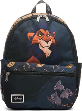 حقيبة ظهر صغيرة فاخرة من النايلون مقاس 13 بوصة من Wondapop Disney The Lion King Scar Hungry for Respect