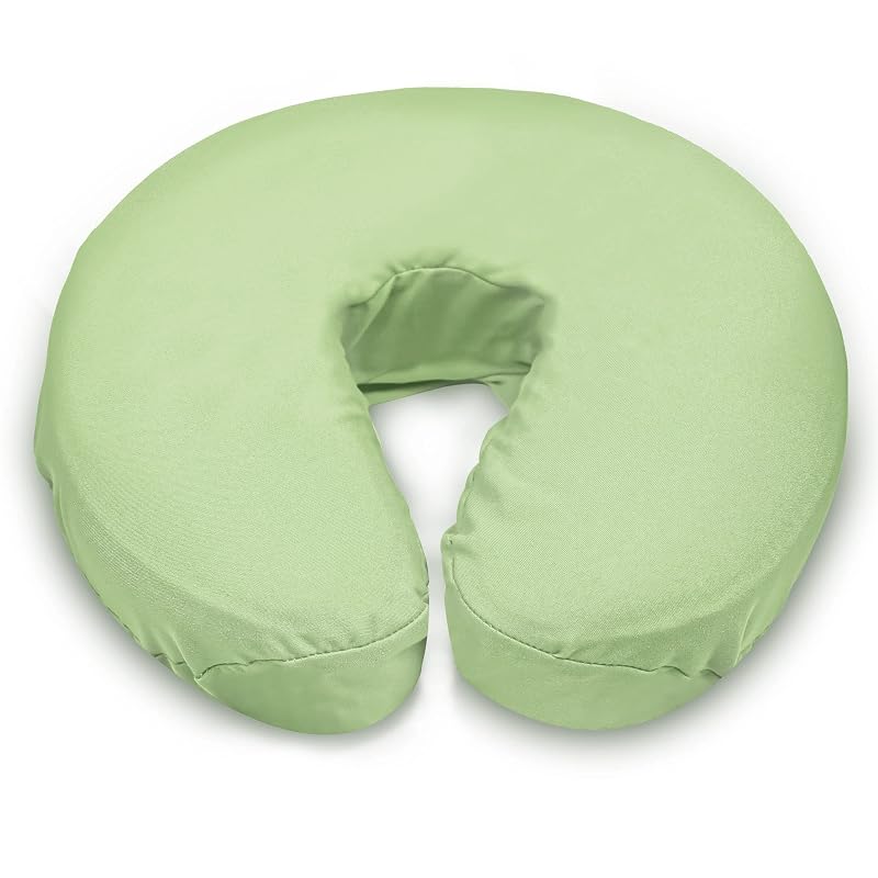 LONDON LINENS Capas para Apoio Facial de Maca em Microfibra, Verde-sálvia, Pacote com 4