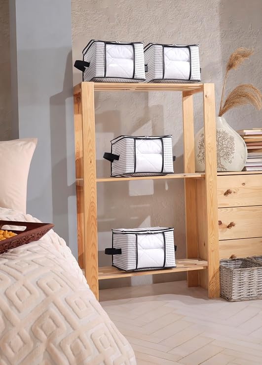 Multi-Purpose Cabinet Organizer with 4 Luxury Windows Hurch Socks Hurcu 34 x 22 x 22 cm (White)