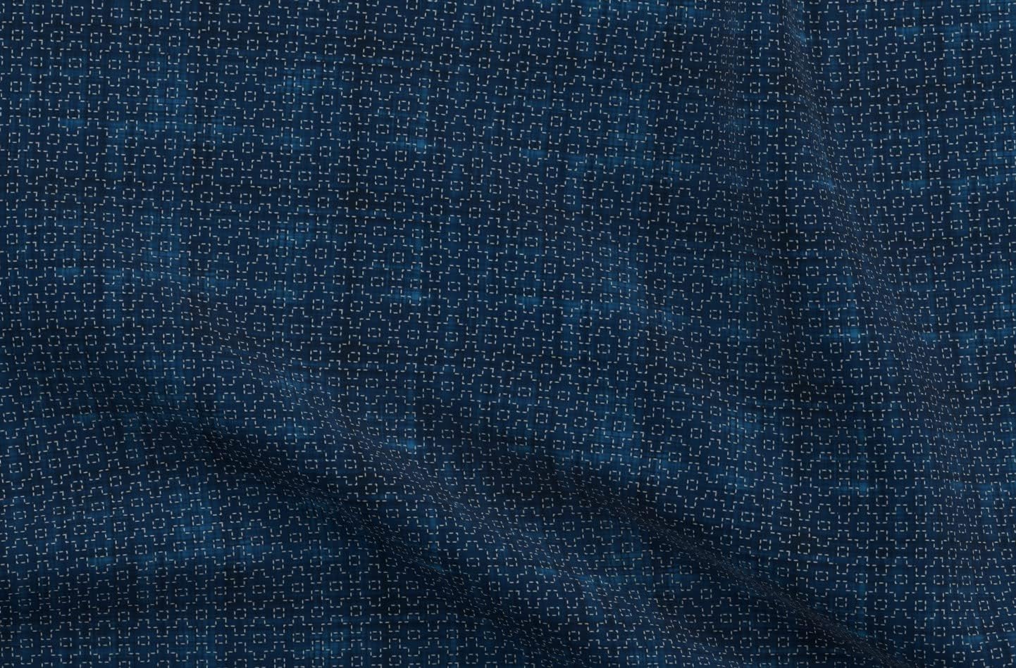 Spoonflower Fabric - Sashiko Japanese Traditional Origami Geometric Printed on Organic Cotton Sateen Fabric by The Yard - Sewing Quilting Apparel Home Decor