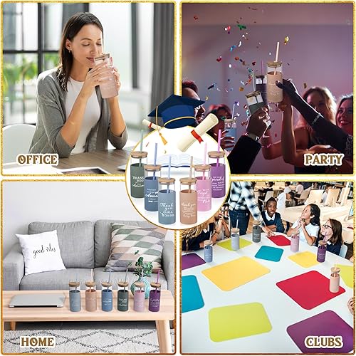 Miniatura 6 de 6 piezas de 20 onzas, regalos de agradecimiento a los empleados, regalos de agradecimiento para mujeres y hombres, vaso de vidrio inspirador con