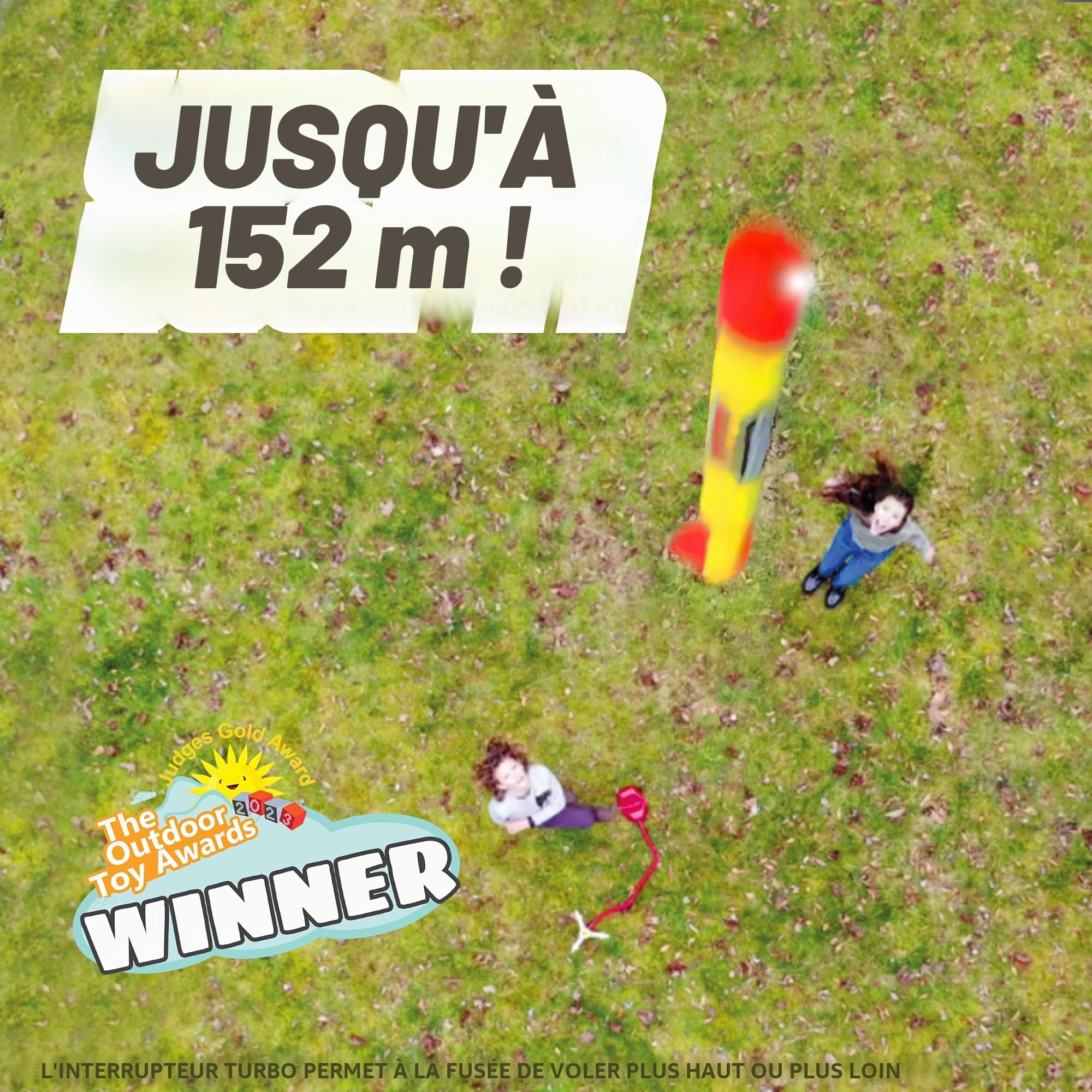 BANDAI Hypr Rocket Jump 500 Lanceur de fusées - Wow Stuff 3 - WS01400 Multicolore - Volez Plus Haut, Plus Vite, Plus Loin. Atteignez de Nouvelles hauteurs Incroyables avec HYPR Rocket !