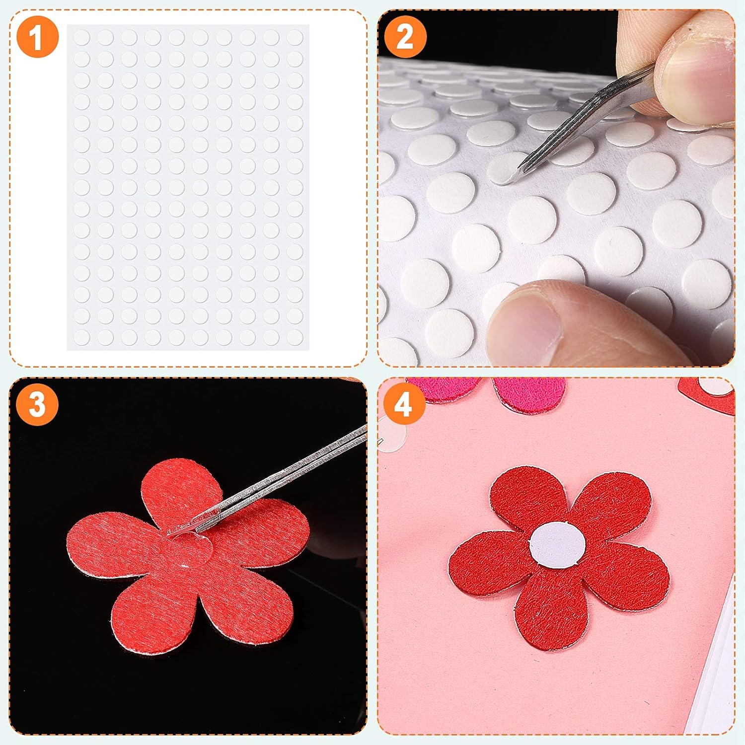 Zonon Double Sided Adhesive Dots Clear Glue Point Tape Stickers Balloon Glue Round No Traces Strong Adhesive Sticker Waterproof Dot Sticker for Craft DIY Art Office Supply image 3 of 7 B09BCT9S8P