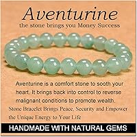 Vista 524 de MASSIVE BEADS Pulsera elástica de yoga hecha a mano con piedra natural, cristal curativo, energía, regalos para adultos unisex de 0.157 in, 0.236