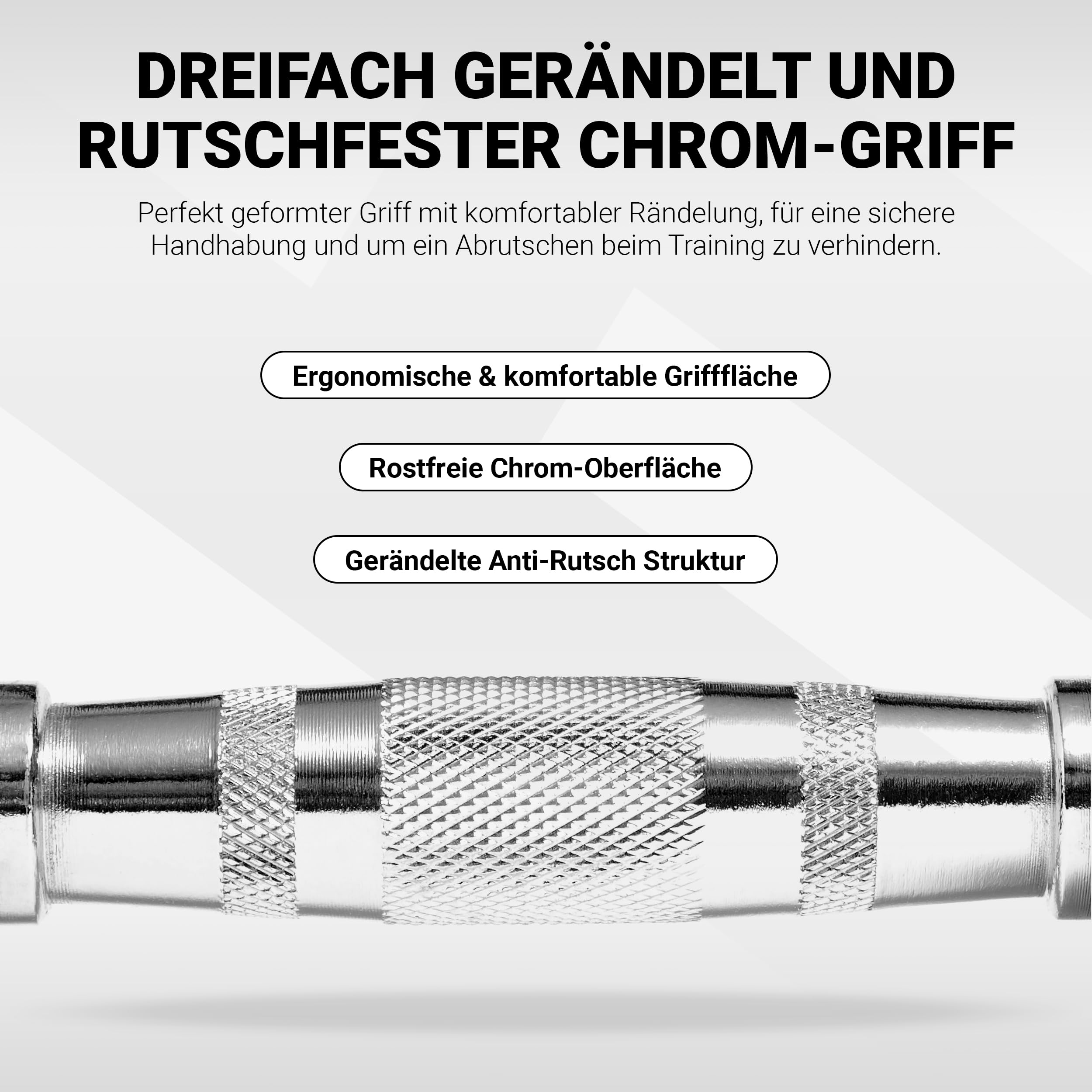 MSPORTS Hexagon Hanteln Premium 2er Set (Paar) | 5-30 kg | rutschsicher ummantelt | ergonomische verchromte Griffe | Kurzhantel-Set | Dumbbell-Set