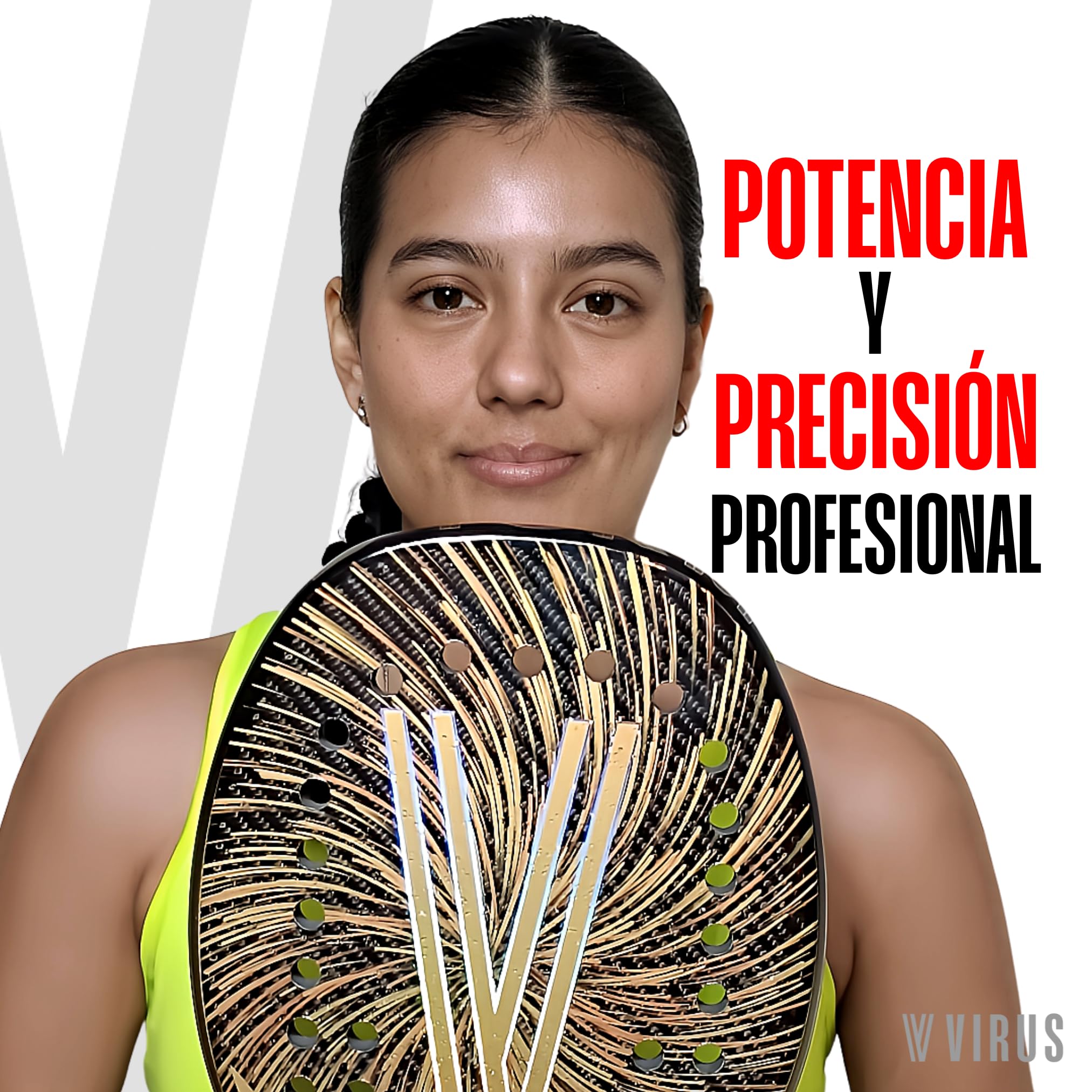 VIRUS Storm Raqueta Beach Tennis Profesional – Carbono 3K, Black EVA Soft, Balance Medio, Potencia y Precisión, Incluye Funda