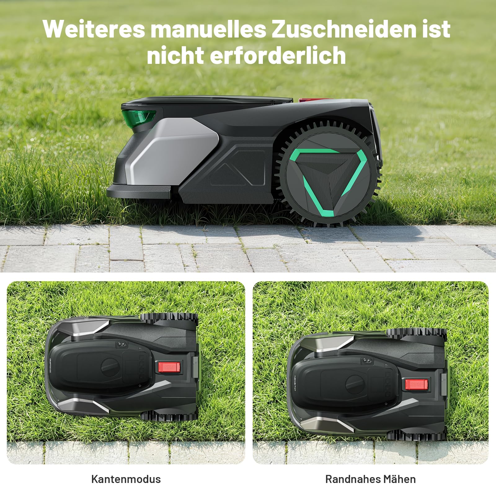 500 Mähroboter bis 500 m² – Intelligenter Rasenmäher mit VSLAM Kamera-Navigation, App-Steuerung (WLAN/Bluetooth), 42% Steigung, Kantenmodus & 59 dB Leise